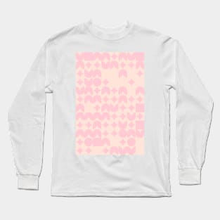 Soft Geometric Pattern - Flowers - Stars #9 Long Sleeve T-Shirt